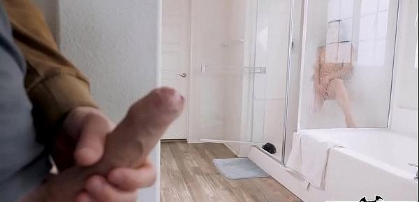  Watching his step sister masturbate in the shower